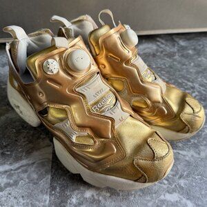 Reebok Instapump Fury Celebrate 'Brass' Women's Sz 8 METALLIC Gold V70094 Shoes